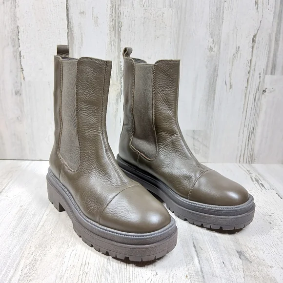 Sam Edelman Wellington Women's Brown Lug Sole Ankle Boots #1116 - Picture 5 of 11